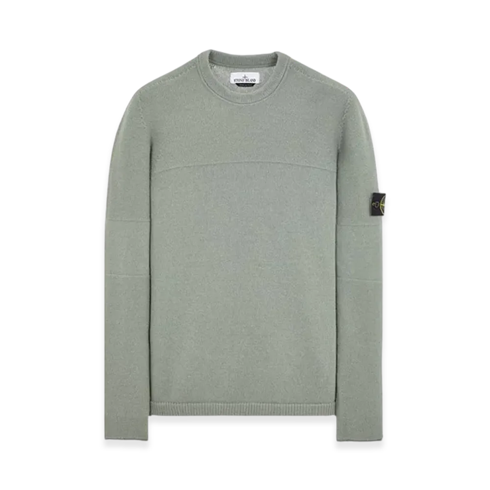 Stone Island 524A3 Lambswool Crewneck Knit - 23FW "Sage Green"
