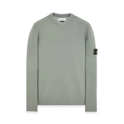 Stone Island 524A3 Lambswool Crewneck Knit - 23FW "Sage Green"