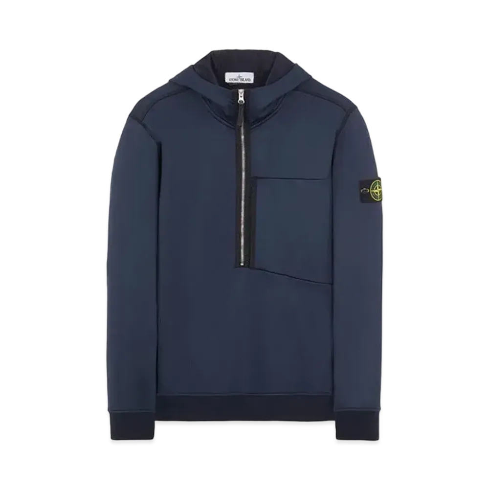 Stone Island 63247 COTTON NYLON FLEECE "Blue"