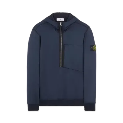 Stone Island 63247 COTTON NYLON FLEECE "Blue"