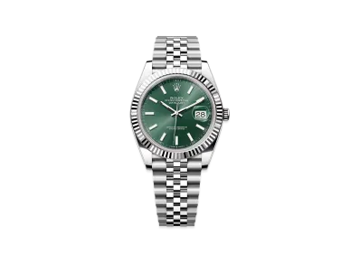 ROLEX Datejust 41 Mint Green Fluted Bezel Jubilee Bracelet "Mint Green"