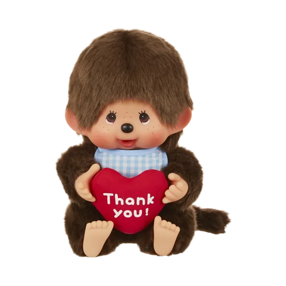 Sekiguchi Sitting Heart Cushion Monchhichi-kun