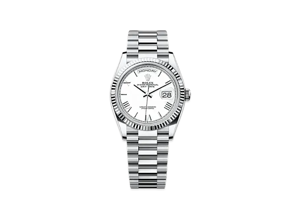 ROLEX Day-Date 36mm Platinum 128236 "White"