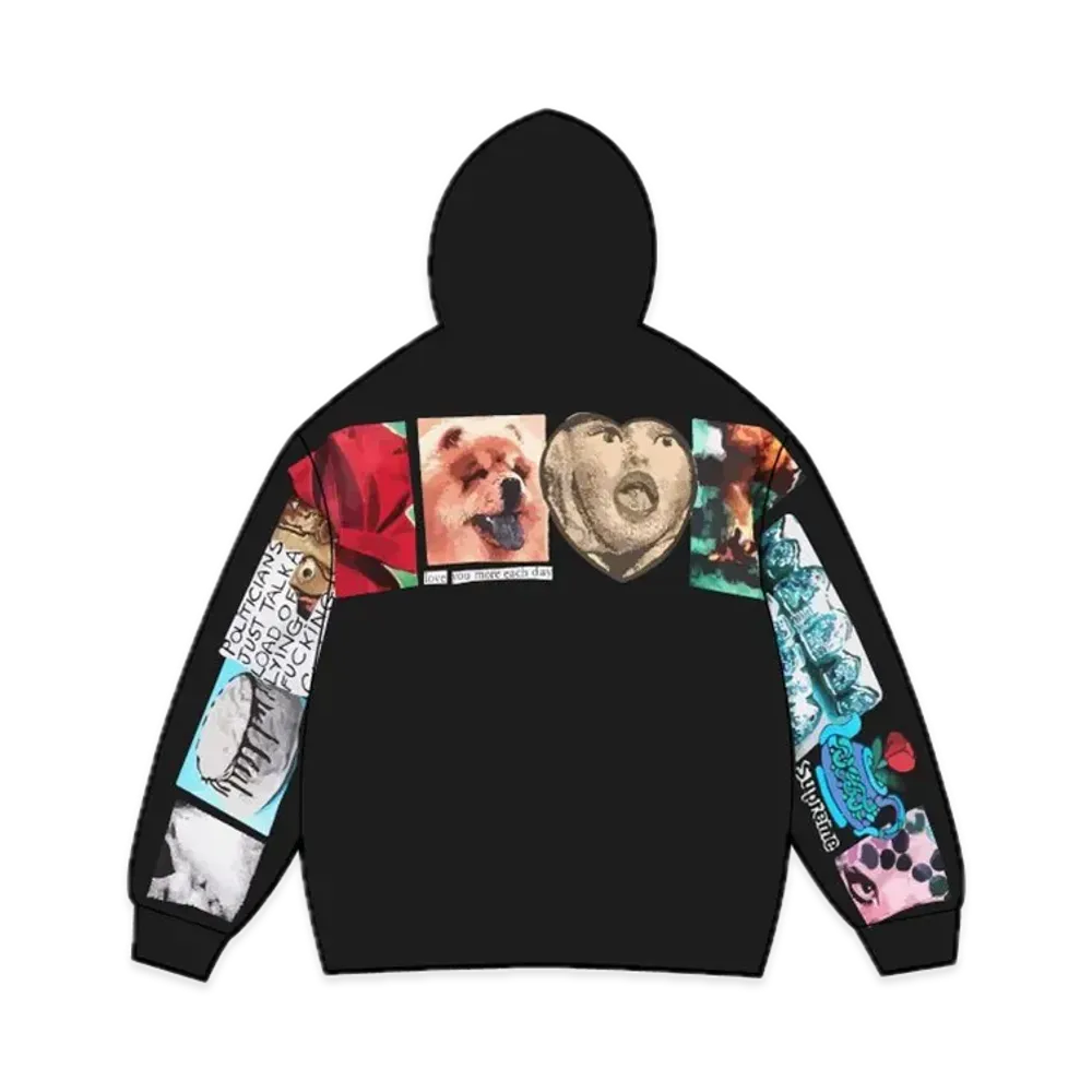 Supreme Spread Zip Up Hooded Sweatshirt "Black"