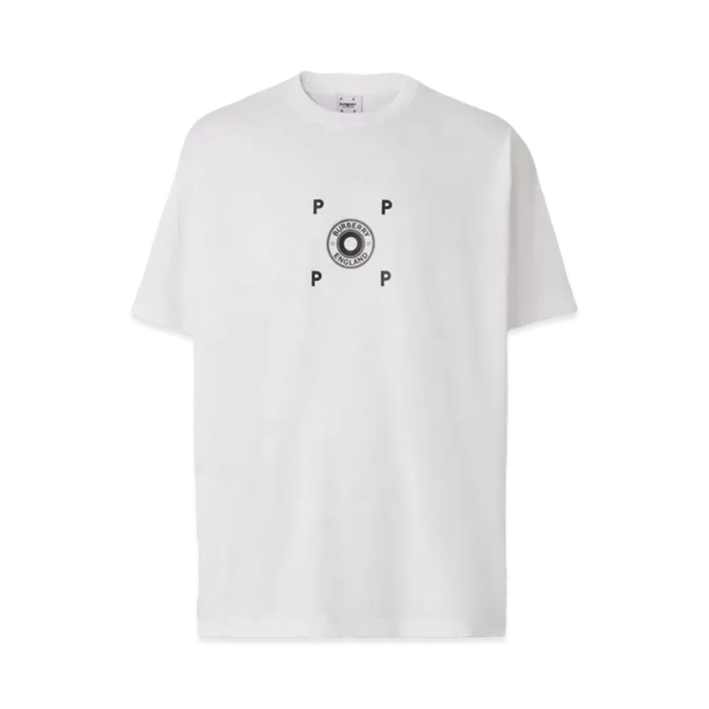 Burberry x Pop Trading Company Logo Graphic Cotton T-shirt "White"