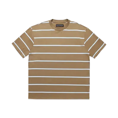 WACKO MARIA Striped T-Shirt "Brown"