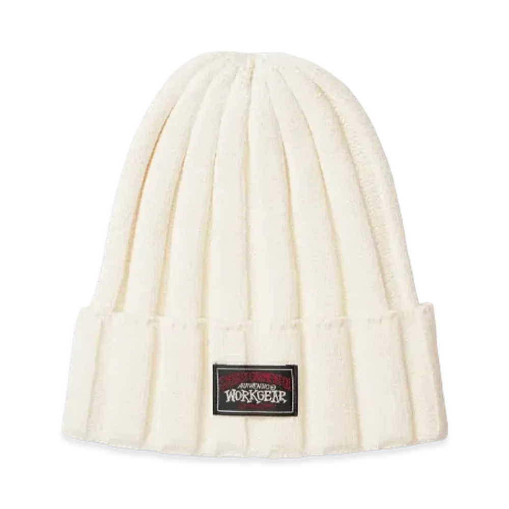 Stussy Cuff Beanie Workgear Patch "Ivory"