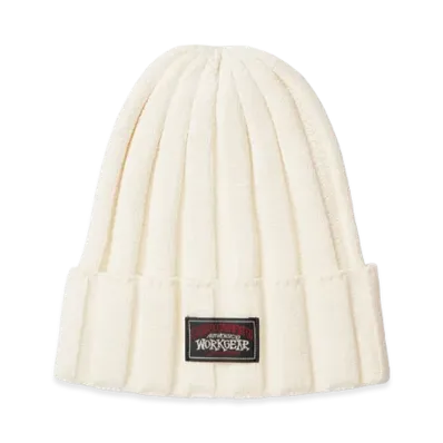 Stussy Cuff Beanie Workgear Patch "Ivory"