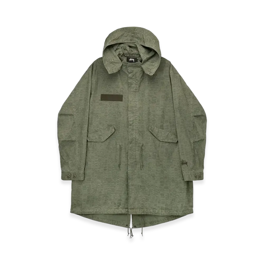 Stussy Nyco Printed Fishtail Parka "Olive"