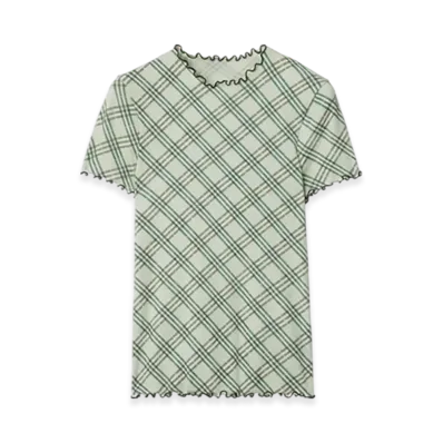 Burberry Check Stretch-cotton T-shirt "Breeze"