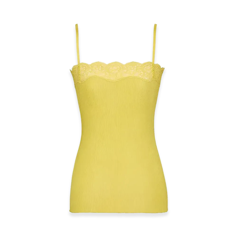 Saint Laurent Lace Tank Top "Yellow"