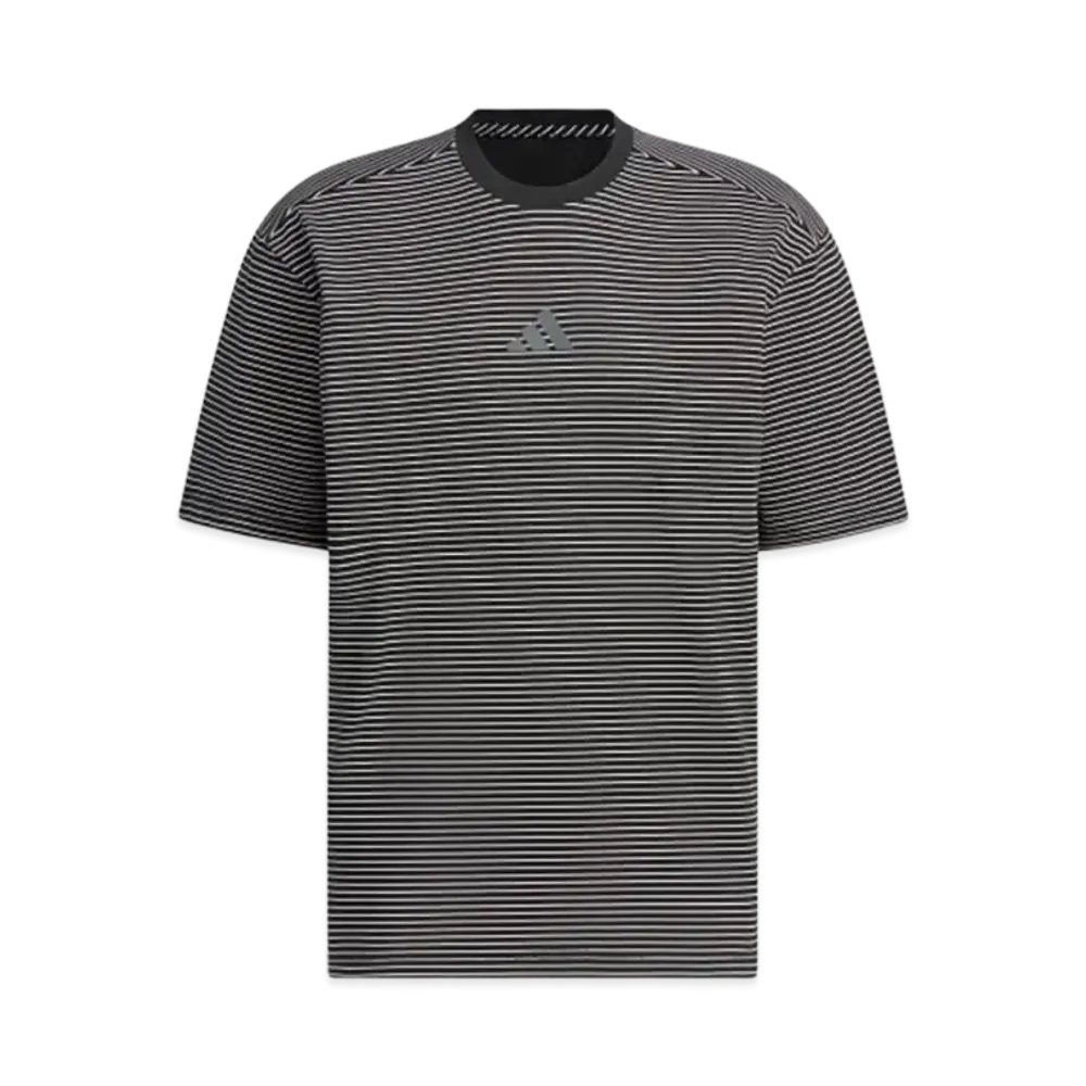 adidas City Escape Loose Fit Micro Border Heavyweight Short Sleeve T-Shirt "Black/White"