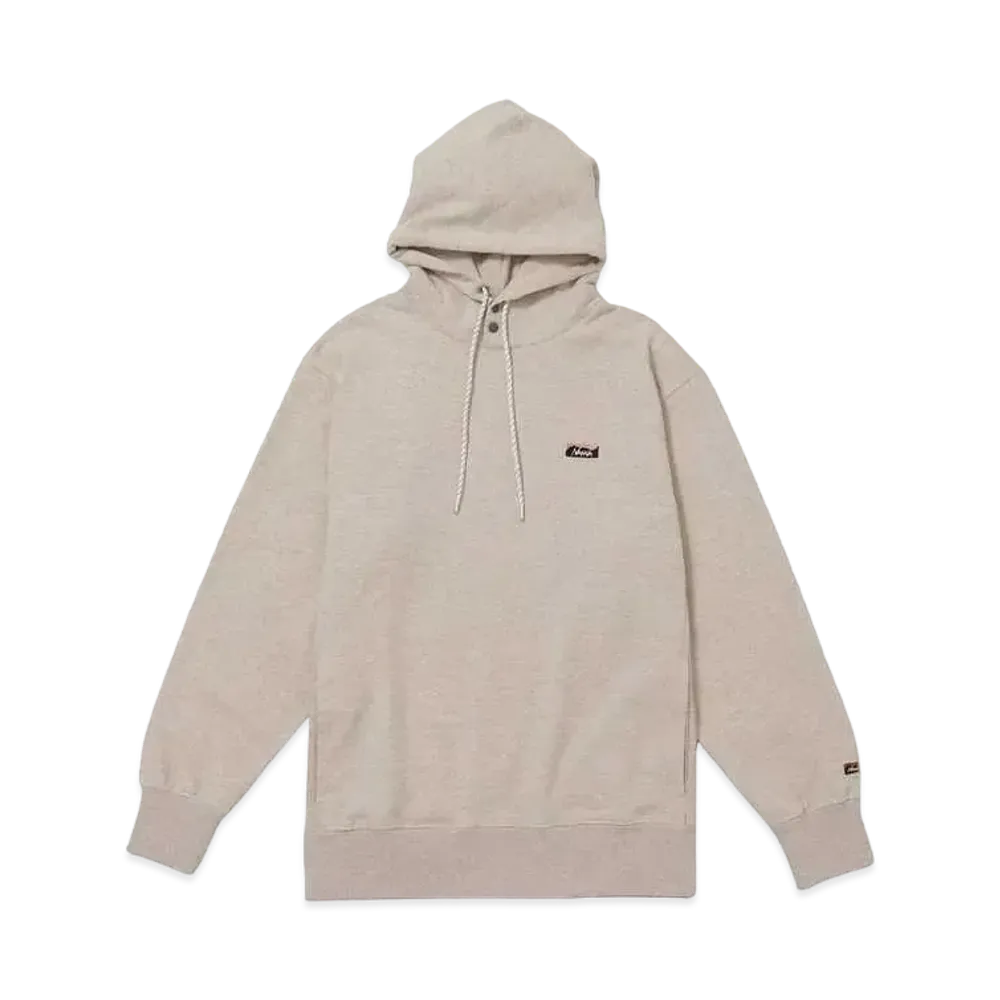 NANGA Eco Hybrid Mini Box Logo Embroidery Sweat Hoodie(Unisex) "Oatmeal"