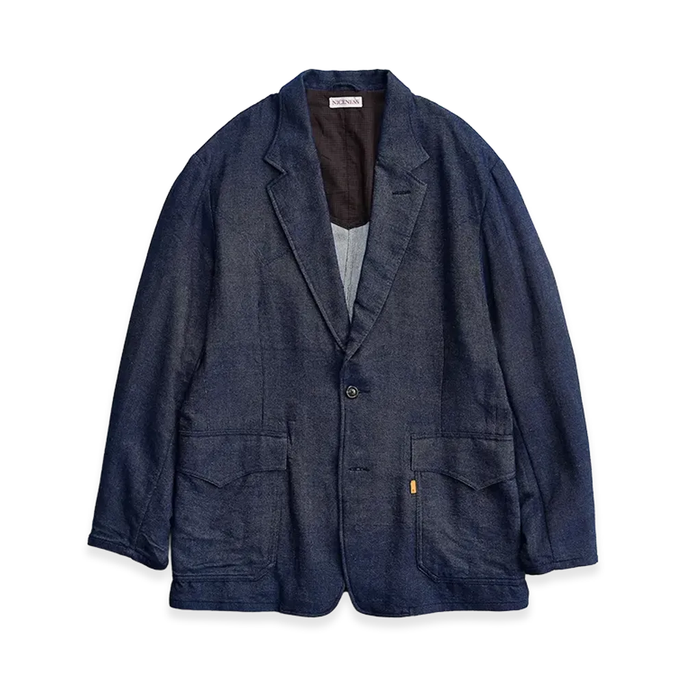 NICENESS N.Hopkins Stole Denim Jacket "Navy"