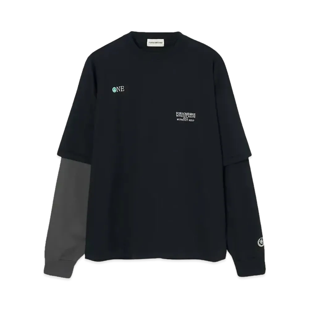 FORSOMEONE PEACE LAYERED LT "BLACK"