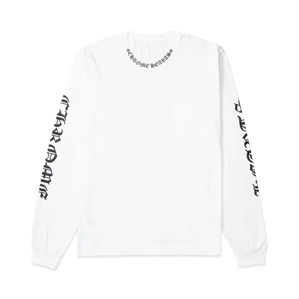 Chrome Hearts Neck Logo Pocket L/S Tee "White"