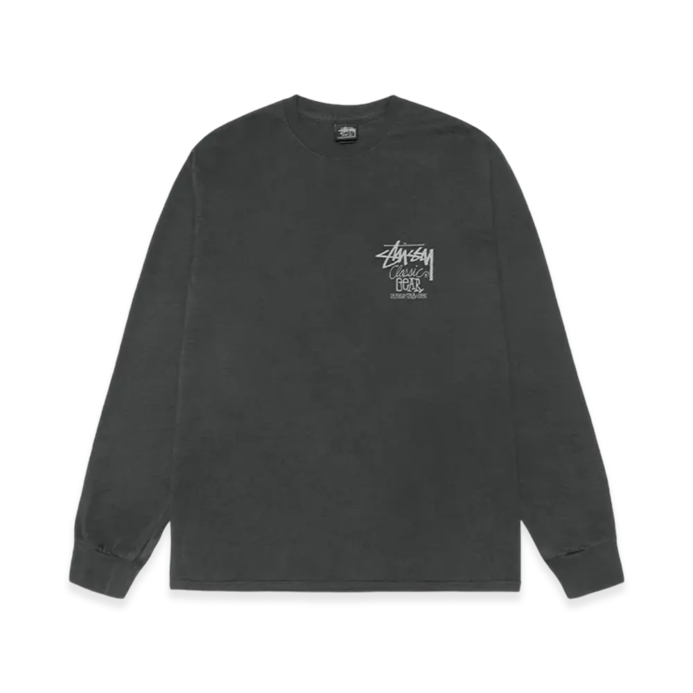 Stussy Classic Gear Pigment Dyed LS Tee "Black"