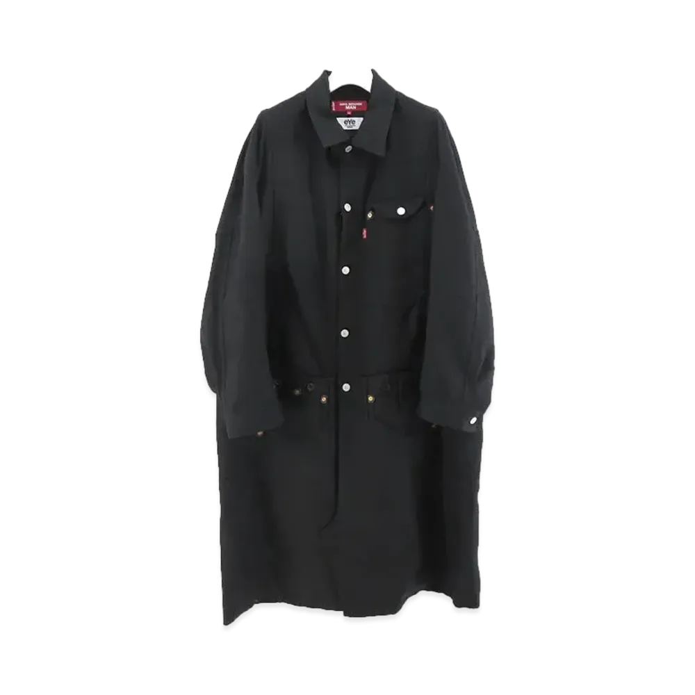 JUNYA WATANABE Wool Serge Levi's W Name Coat "Black"