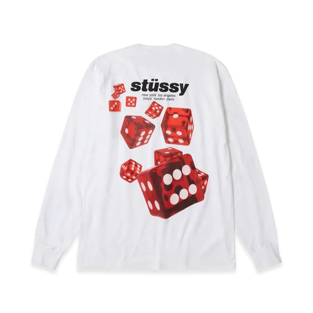 Stussy Rollers LS Tee "White"