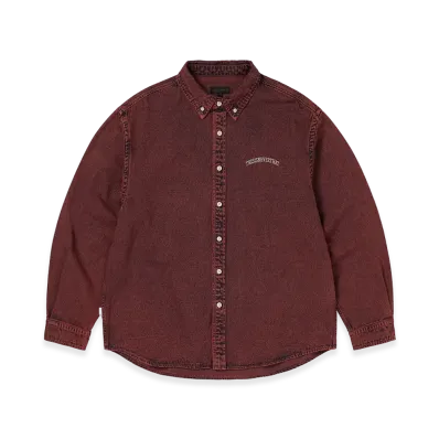 thisisneverthat Washed Denim Shirt "Red"