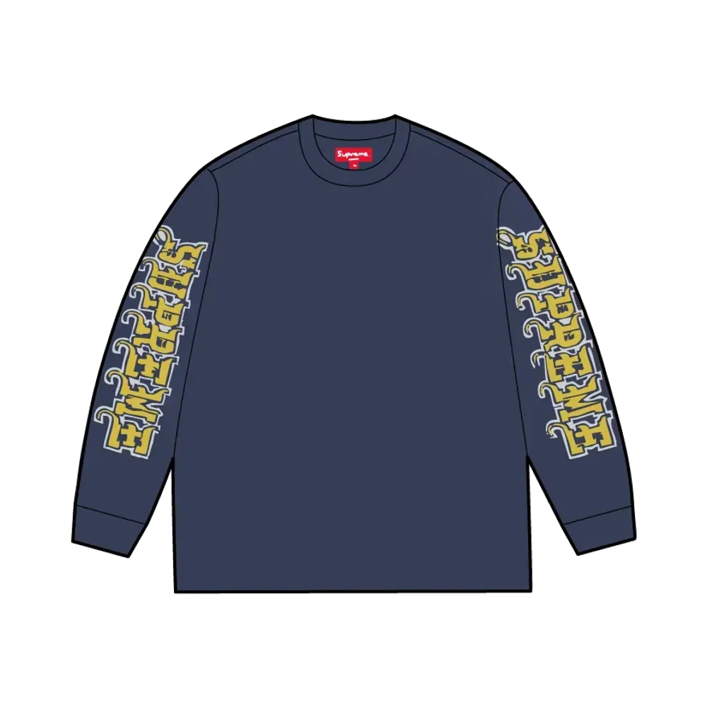 Supreme Intarsia Sleeve L/S Top "Navy"