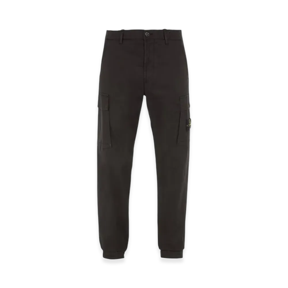 Stone Island 32310 Cotton Gabardine Garment Dyed Cargo Pants - 22FW "Dark Grey"