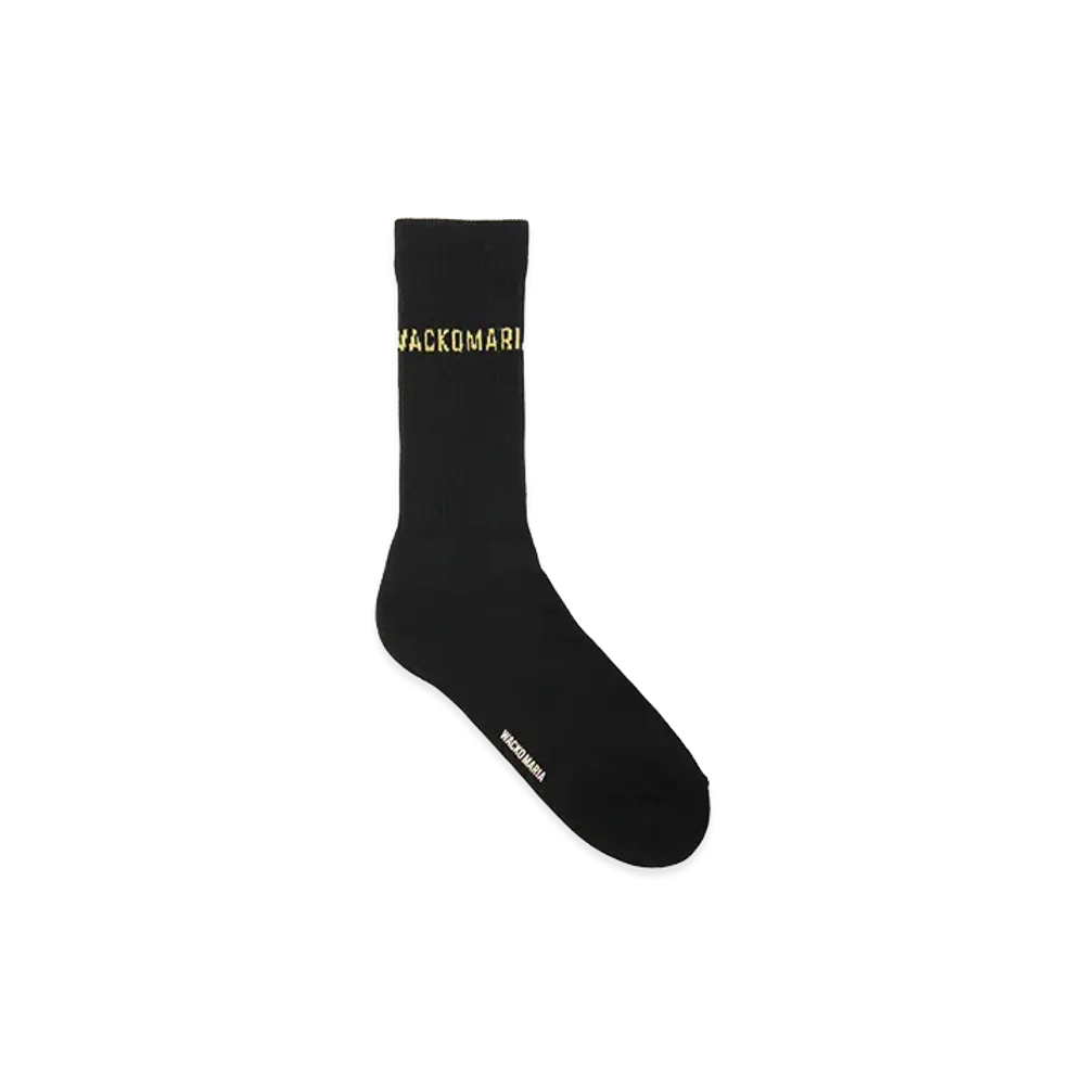 WACKO MARIA Sports Socks "Black/Yellow"