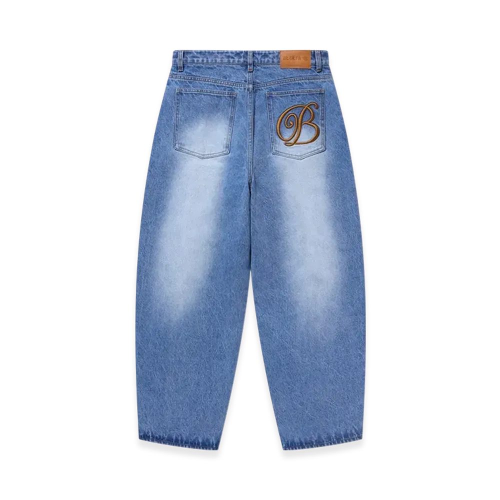 BlackEyePatch B Emblem Extra Baggy Jeans "Indigo"