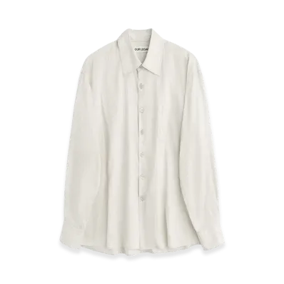 OUR LEGACY Above Shirt "Faded Bone Windstripe Lyocell"