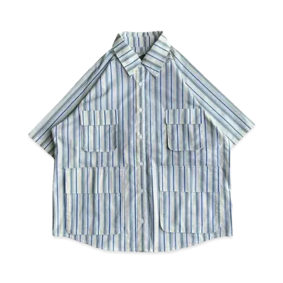 BALLSY.BROTHERS Military Summer Stripe Shirt "Yellow"
