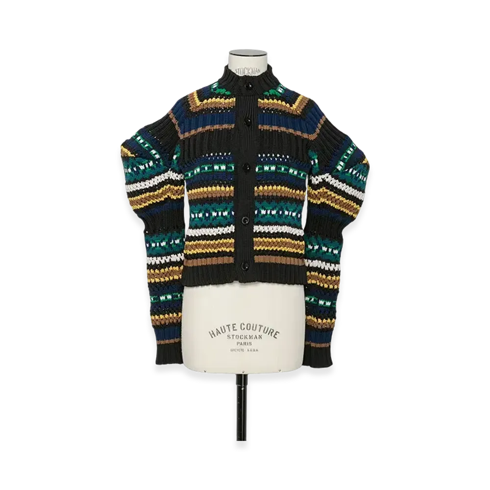 sacai Mesh Knit Cardigan "Black"