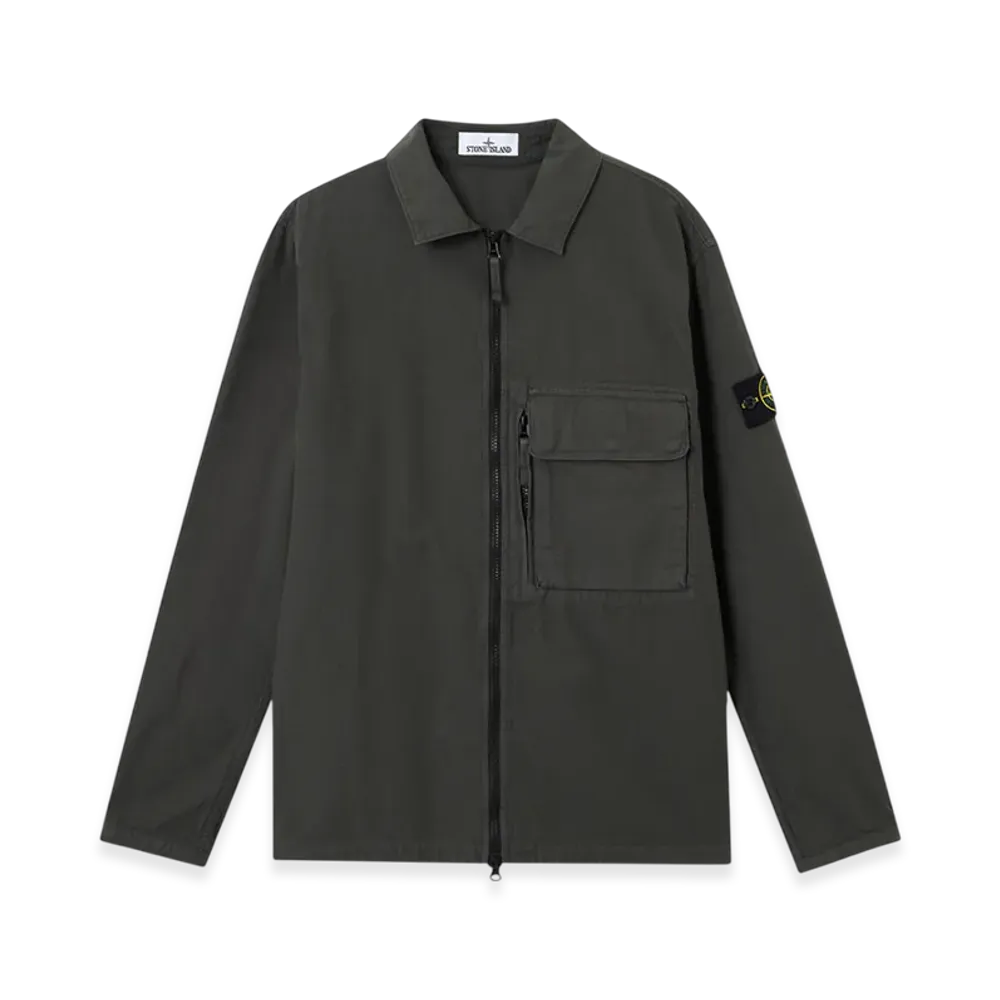 Stone Island 1200004 Canvas Weave Cotton Organic Cotton "Lead Gray"