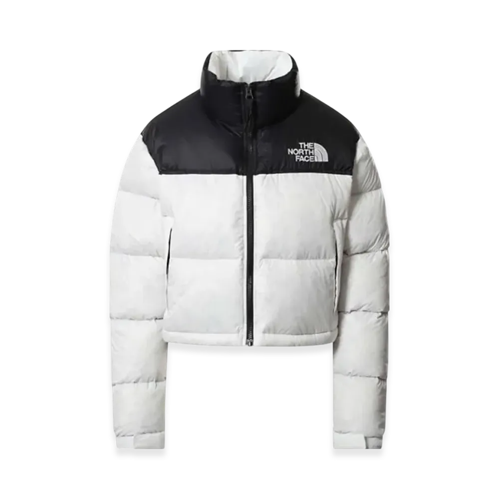 The North Face Women's Nuptse Short Jacket "White/Black"