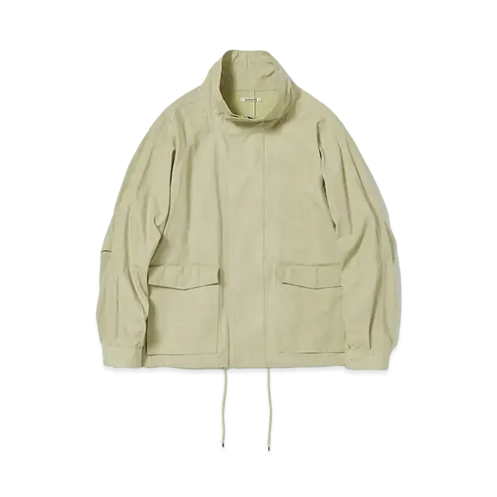 AURALEE Washed Hard Twist Canvas Blouson "Khaki Beige"