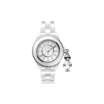 CHANEL J12 Ceramic 33mm Mademoiselle with Charm Limited to 555 Pieces "White"