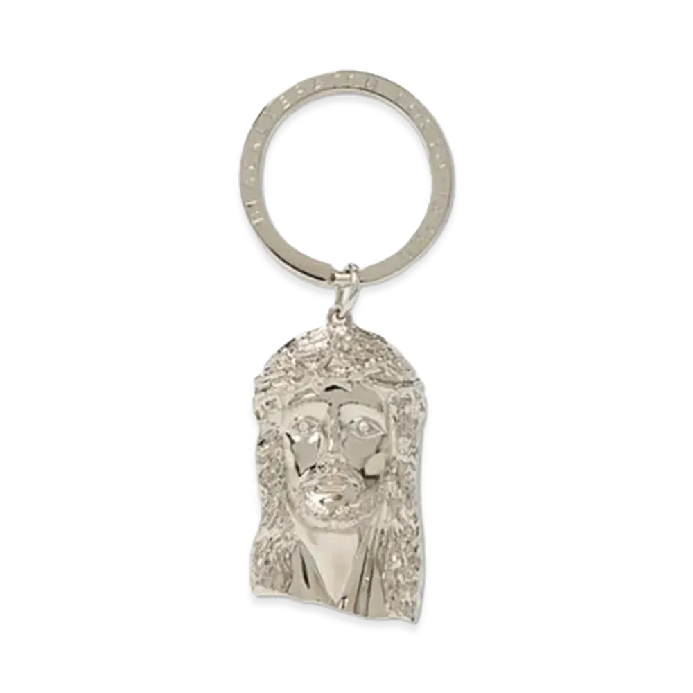 BlackEyePatch Jesus Plate Keychain "Silver"