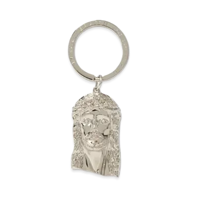 BlackEyePatch Jesus Plate Keychain "Silver"