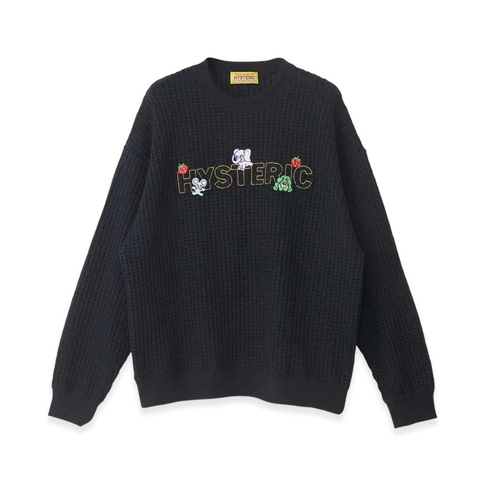 HYSTERIC GLAMOUR Hysteric Homies Embroidery Oversized Sweatshirt "Black"