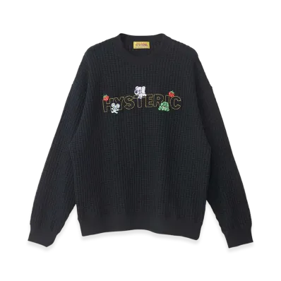 HYSTERIC GLAMOUR Hysteric Homies Embroidery Oversized Sweatshirt "Black"