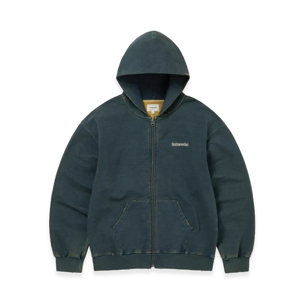 thisisneverthat Damaged Zip Up Hoodie "Indigo Blue"