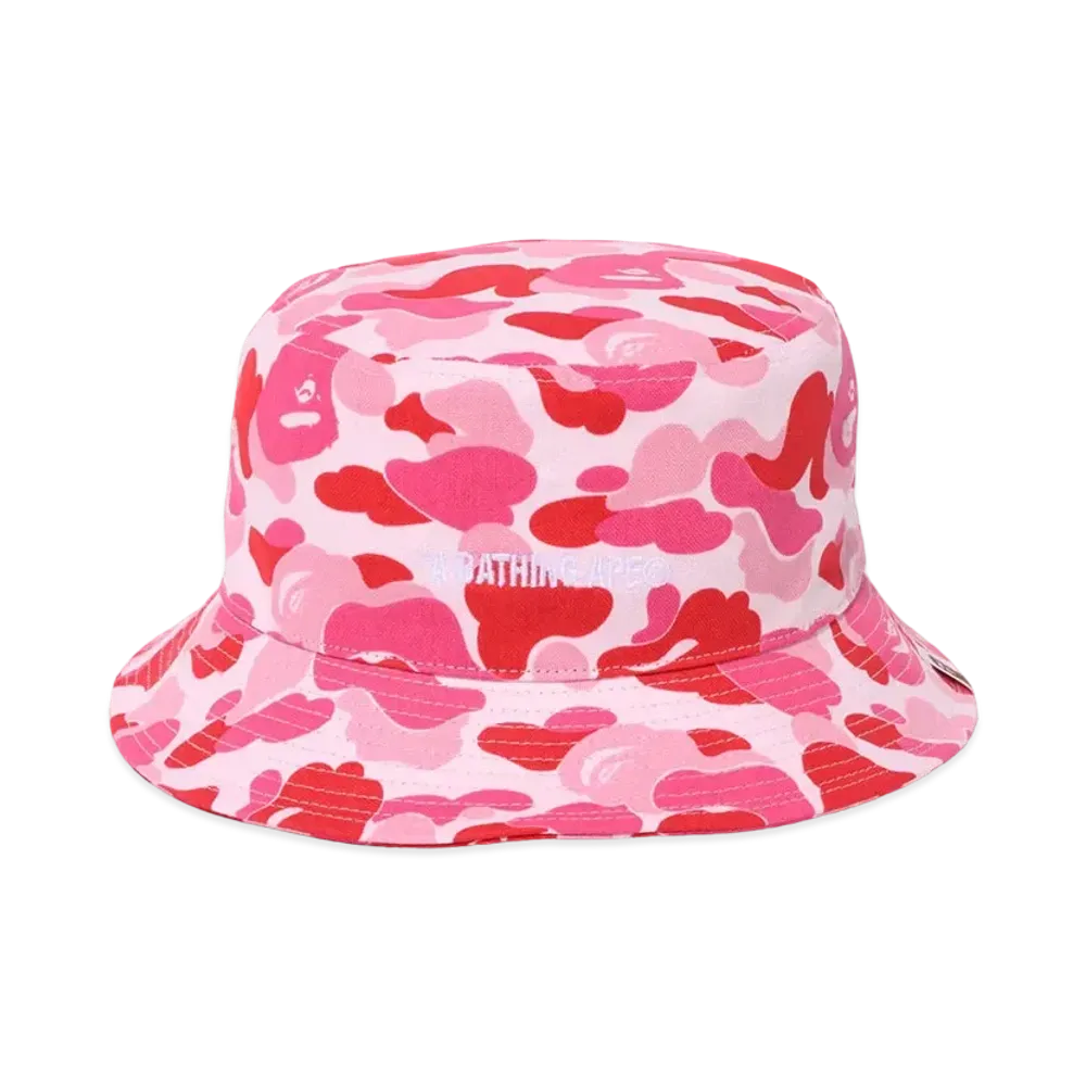 A BATHING APE ABC Camo Logo Bucket Hat "Pink"