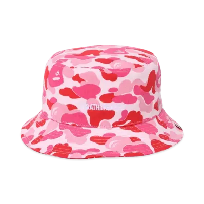 A BATHING APE ABC Camo Logo Bucket Hat "Pink"