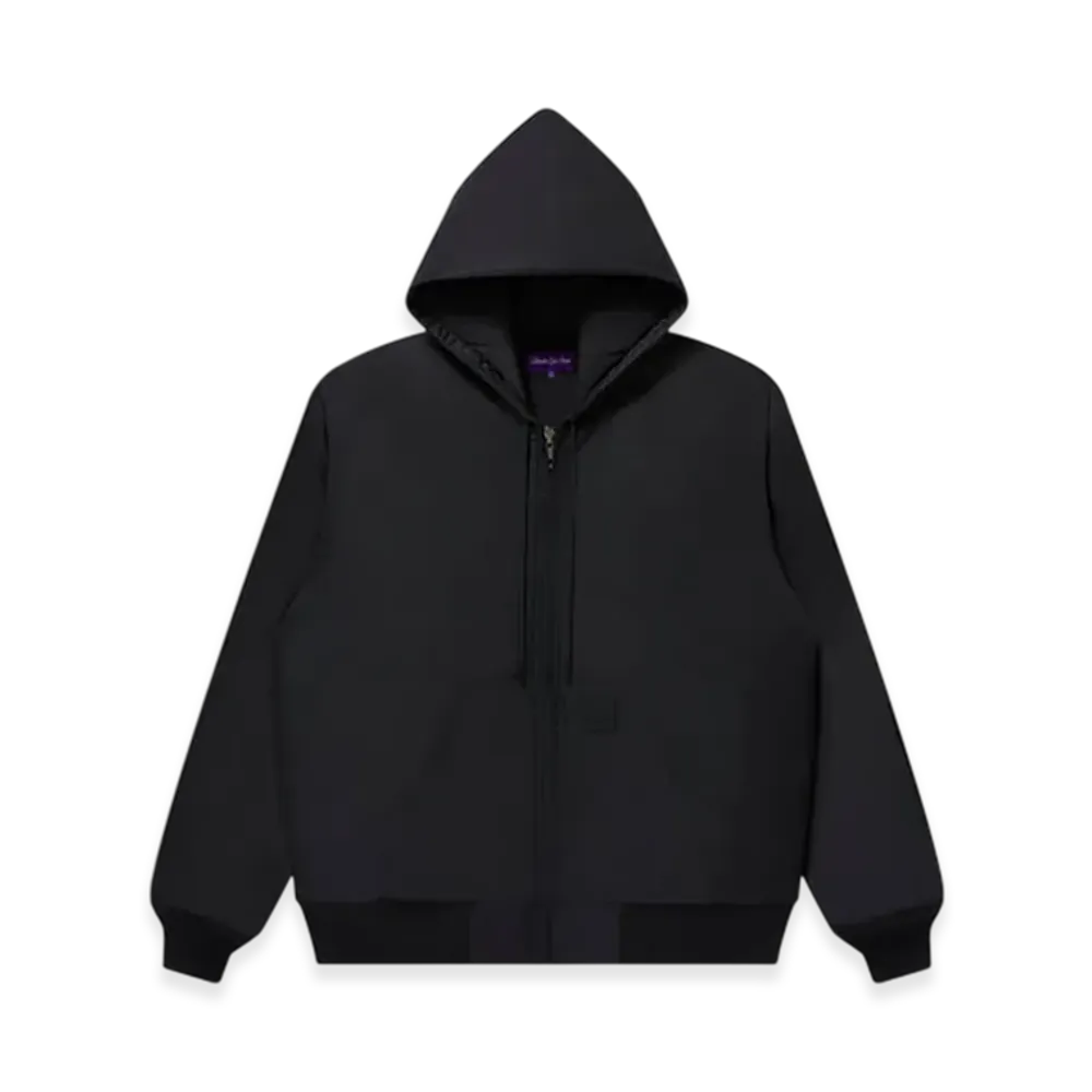 BlackEyePatch OG Leather Patched Nylon Hooded Jacket "Black"
