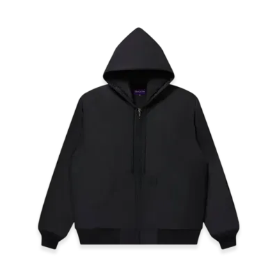 BlackEyePatch OG Leather Patched Nylon Hooded Jacket "Black"