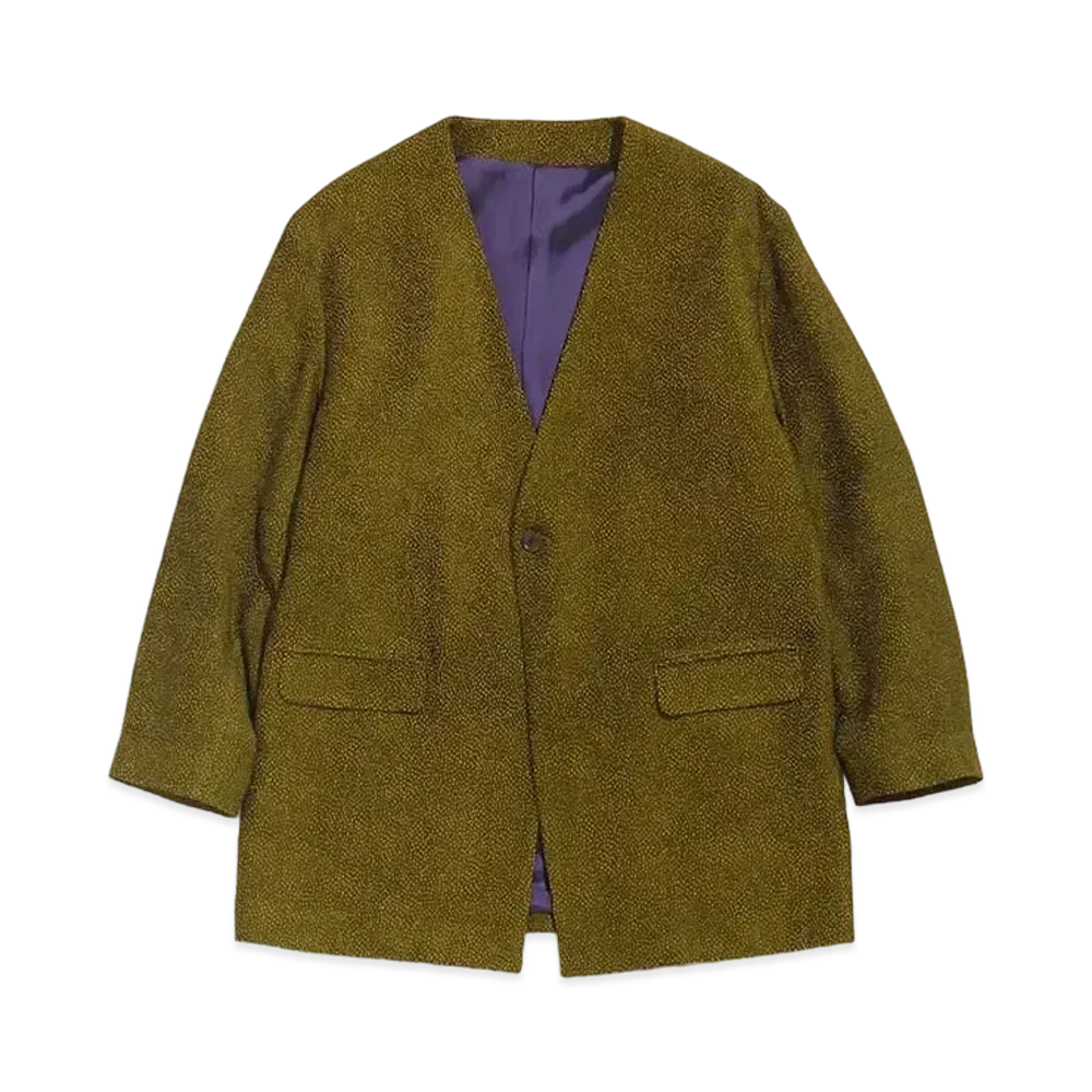 Needles 1B V NECK JACKET - R/AC DOTS MOLE JQ. (FOR WOMEN) "Olive"