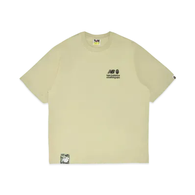 A BATHING APE x NEW BALANCE APE HEAD RELAXED FIT TEE "Beige"