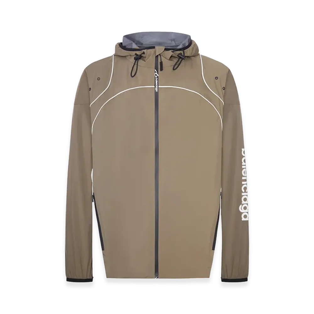 BALENCIAGA Men`s Techwear Zip-Up Jacket "Beige/Gray"