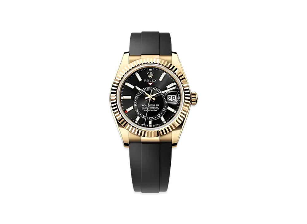 ROLEX Sky-Dweller 42mm Yellow Gold 336238 "Bright Black"