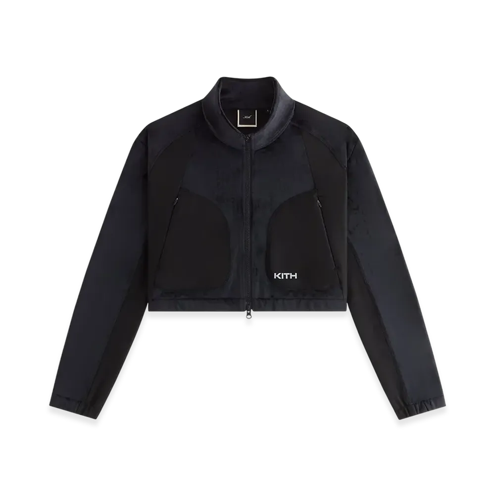 Kith Women Reiko Fleece Cropped Jacket "Black"