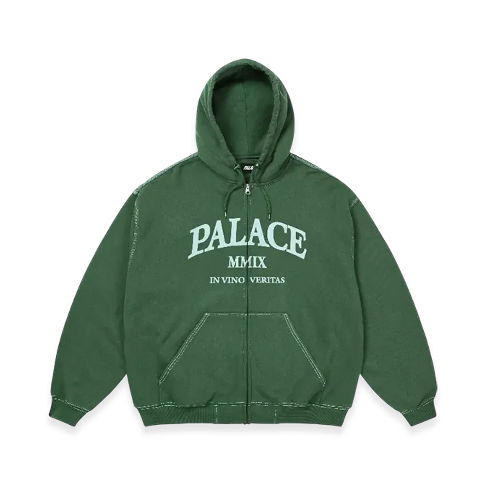 PALACE Triple Stitch Veritas Zip Hood "Green"
